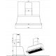 Hota decorativa Lofra Dolcevita 120 , 120 cm, 1 motor, 4 viteze, 800 m3/h, telecomanda, negru