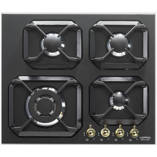 Aragaz Tecnogas P1X66M4VC, 60 cm, gaz, 4 arzatoare, grill, otel inoxidabil