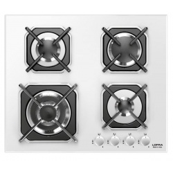 Aragaz Tecnogas P1X66M4VC, 60 cm, gaz, 4 arzatoare, grill, otel inoxidabil