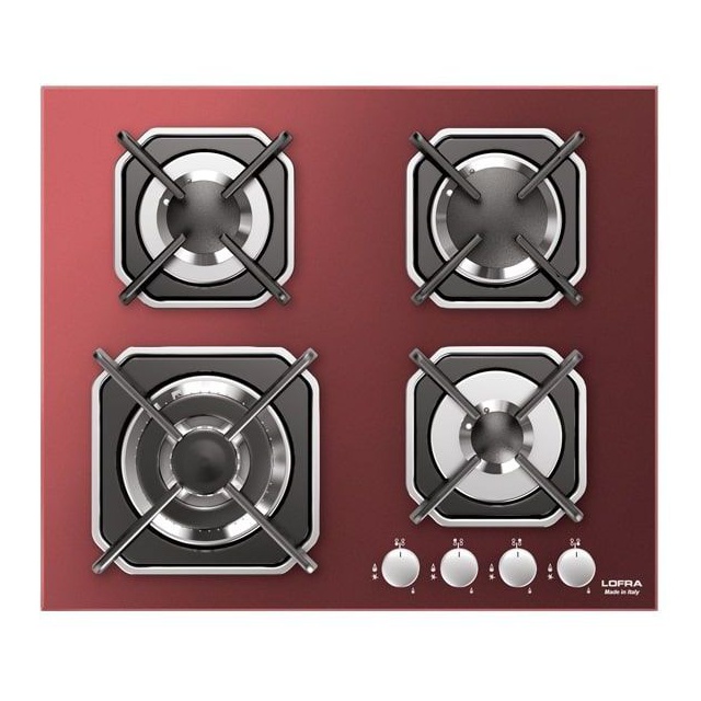 Plita incorporabila Lofra Mercurio HGN6G0, 60 cm, plita gaz, 4 arzatoare,sistem siguranta Stop-Gaz, sticla neagra