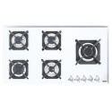 Plita incorporabila Lofra Marte HGB950, 90 cm, plita gaz, 5 arzatoare, sistem siguranta Stop-Gaz,sticla alba