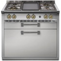 Plita profesionala cu spatii depozitare Steel Ascot A9C, 90X65 cm, 6 arzatoare, 2 sertare, aprindere electronica, inox