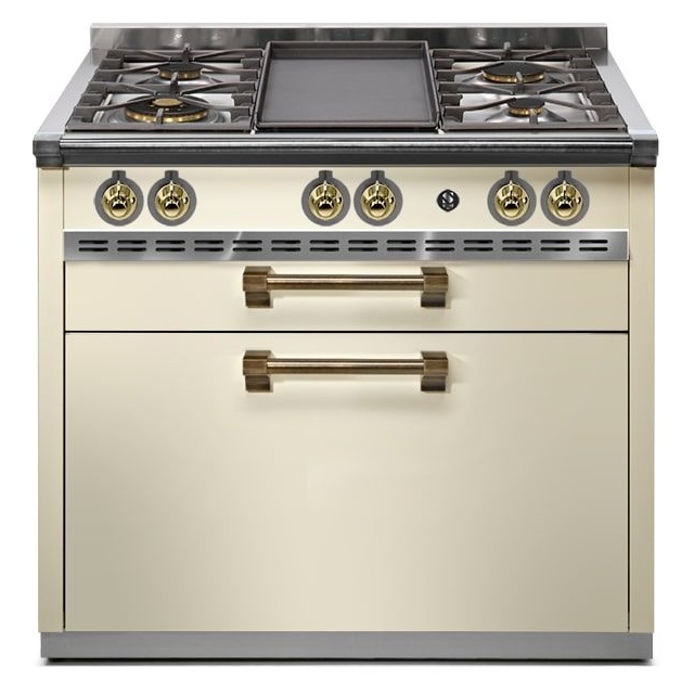 Aragaz Lofra RBI66MFT/CI, 60x60 cm, gaz, 4 arzatoare, grill, aprindere electronica, timer, crem