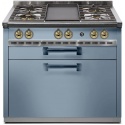 Plita profesionala cu spatii depozitare Steel Ascot A9C, 90x65 cm, 6 arzatoare, 2 sertare, aprindere electronica, albastru