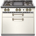 Plita profesionala cu spatii depozitare Steel Ascot A9C, 90x65 cm, 6 arzatoare, 2 sertare, aprindere electronica, crem inchis