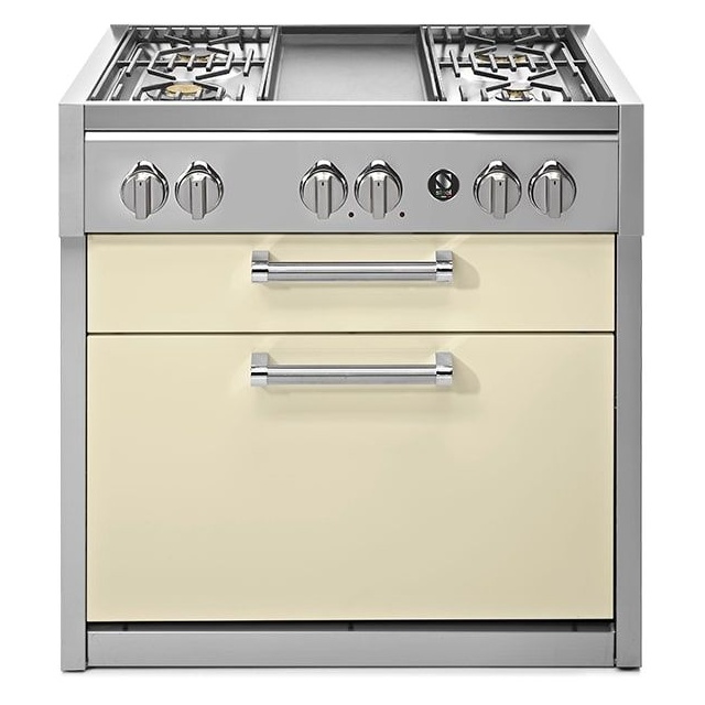 Aragaz Lofra RBI66MFT/CI, 60x60 cm, gaz, 4 arzatoare, grill, aprindere electronica, timer, crem