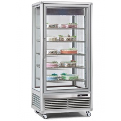 Vitrina frigorifica de cofetarie Tecfrigo Snelle 650 BTV BIS, capacitate 650 l, temperatura -10/-21°C, argintiu