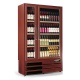 Vitrina de vinuri Tecfrigo Enoprestige 600 5TV, capacitate 600 l, 2 zone temperatura +5+16/+16+18°C, lemn nuc