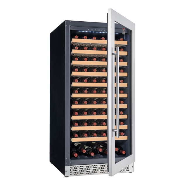 Vitrina vinuri Tecfrigo Sommelier 351 Plus, capacitate 280 l, temperatura +5/+20, negru