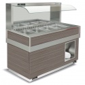 Vitrina frigorifica calda FUTURA MURALE 4, temperatura +4/+10C, lemn pin