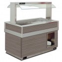 Vitrina frigorifica rece FUTURA GOURMET 4, temperatura -1/0C, lemn pin