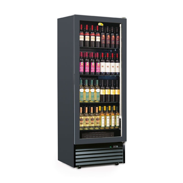 Vitrina de vinuri Tecfrigo CAVE 500 1TV, 500 l, 112 Sticle, temperatura +5/+18°C, negru