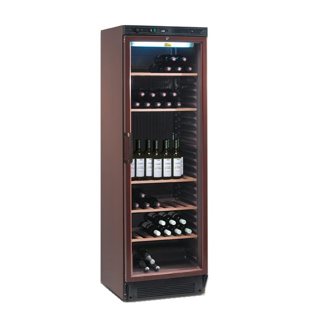 Vitrina de vinuri Tecfrigo TFGV 138, 345 l, 108 sticle, temperatura +10/+18, Maro
