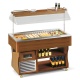 Vitrina frigorifica calda Tecfrigo ISOLA 4 M cu rafturi depozitare, temperatura +4 / +10C, maro