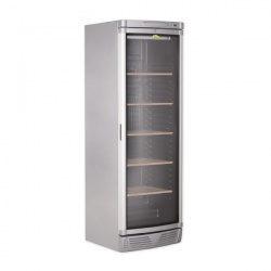 Vitrina de vinuri Tecfrigo VINO 400 C, 345 l, temperatura +10/+18°C, argintiu