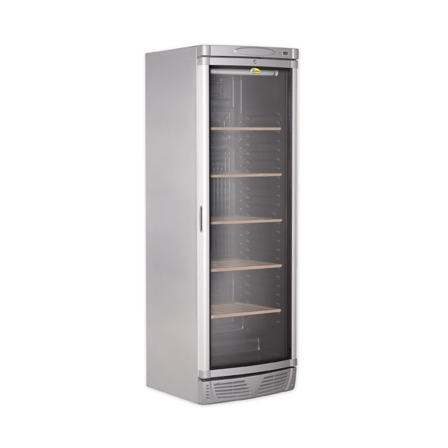 Vitrina de vinuri Tecfrigo VINO 400 C, 345 l, temperatura +10/+18°C, argintiu