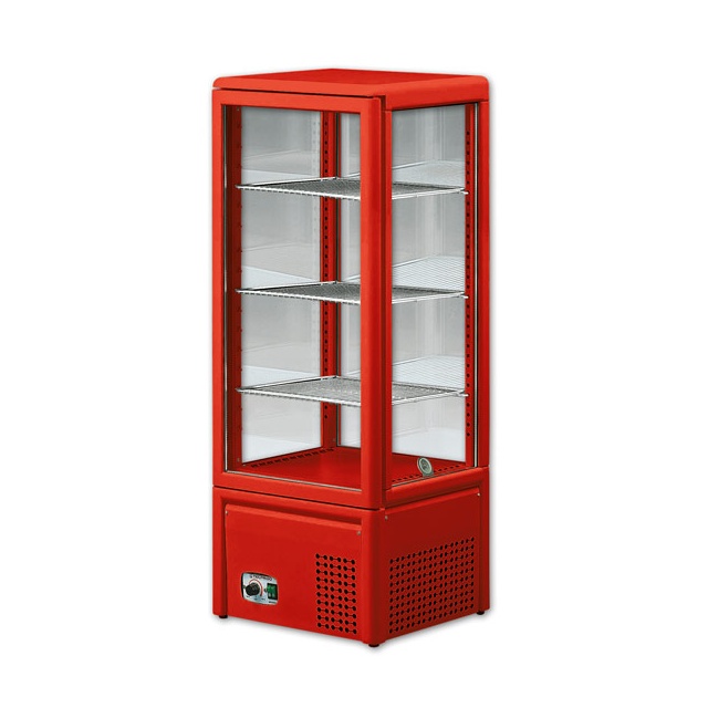 Vitrina frigorifica Tecfrigo MICRON III, capacitate 120 L, temperatura +4/+10º C, rosu