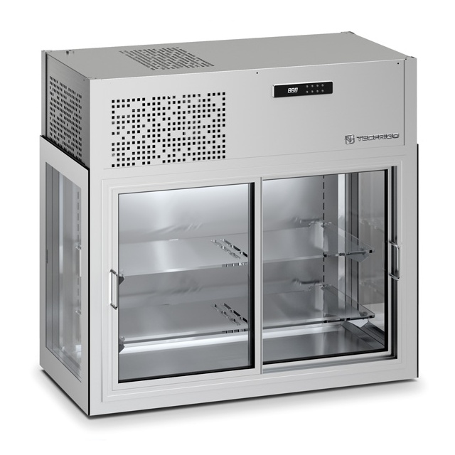 Vitrina frigorifica Tecfrigo DOUGLAS 10, capacitate 200 L, temperatura +4/+10º C, argintiu