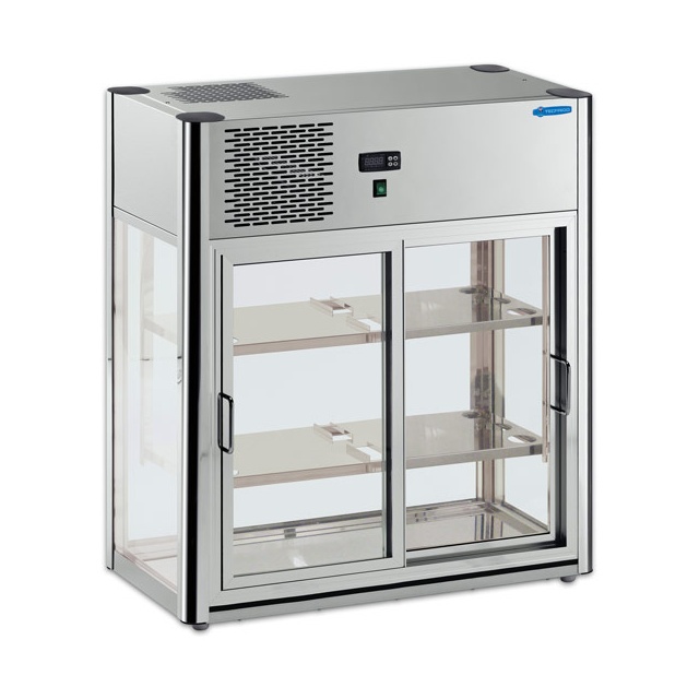 Vitrina frigorifica Tecfrigo LINUS 100, capacitate 100 l, temperatura +4/+10º C, argintiu