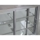 Vitrina frigorifica expunere Tecfrigo LINUS 150, capacitate 160 l, temperatura +4/+10º C, argintiu