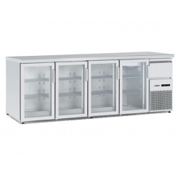 Vitrina frigorifica orizontală Tecfrigo BBX 4V TOP Glass, cu blat de lucru, capacitate 740 l, temperatura +4/+8, argintiu