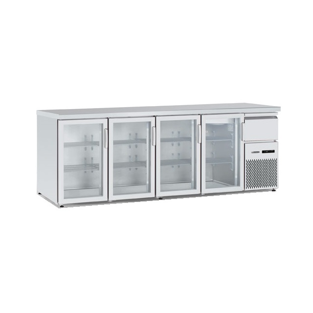 Vitrina frigorifica orizontală Tecfrigo BBX 4V TOP Glass, cu blat de lucru, capacitate 740 l, temperatura +4/+8, argintiu