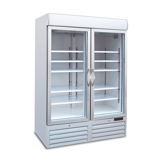 Vitrina frigorifica Tecfrigo POLO 900 GV SPOT, cu caseta luminoasa, capacitate 1078L, temperatura +2/+8°C, alb