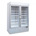 Vitrina frigorifica Tecfrigo POLO 900 BTV SPOT, cu caseta luminoasa, 2 usi, capacitate 1078L, temperatura -18/-24°C, alb