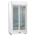Vitrina frigorifica bauturi Tecfrigo C 900 GC SS, cu caseta luminoasa, capacitate 960 L, temperatura +3/+10º C, alb
