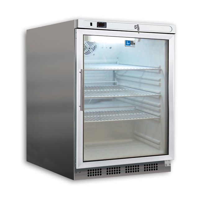 Mini vitrina bauturi Tecfrigo PL 201 PTSX, capacitate 129 L, temperatura -2/+8º C, inox