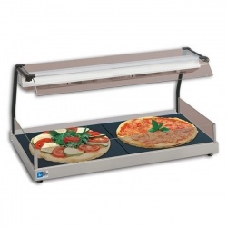 Plita vitroceramica fierbinte pizza cu vitrina prezentare Tecfrigo, +30/+90°C, 270+270W, inox