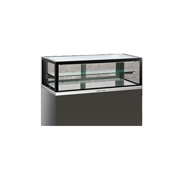 Vitrina frigorifica ciocolata Tecfrigo KARINA 97 QB SP, 380 l, temperatura +14/+16 ºC, argintiu/negru