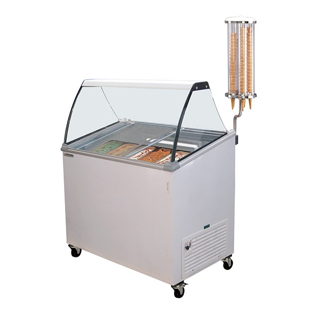 Vitrina frigorifica inghetata Tecfrigo PRIMERA 8, putere 400W, temperatura -12/-22ºC, alb