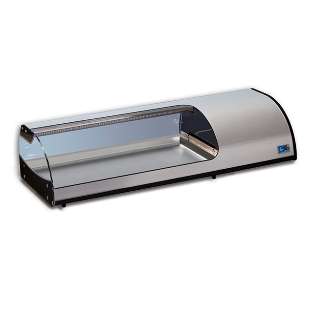 Vitrina calda de expunere incorporabila Tecfrigo SAMBA 3 VT (GN), putere 770 W, lungime 112.2 cm, +4/+10 ºC, argintiu