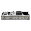 Aragaz Tecnogas P1X66M4VC, 60 cm, gaz, 4 arzatoare, grill, otel inoxidabil