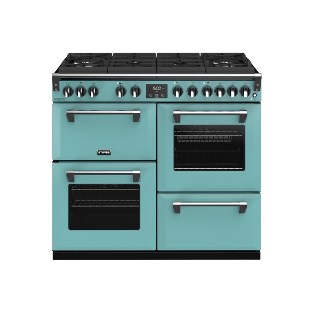 Aragaz pe gaz Stoves Richmond Deluxe S1000DF GTG cu 6 arzatoare din sticla si multiple cuptoare