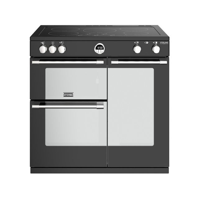 Aragaz electric Stoves Sterling Deluxe S900EI cu 5 arzatoare cu inductie si multiple cuptoare