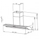 Hota decorativa Lofra Modern Holly 90 cm, 1 motor, 3 viteze, 800 m3/h, telecomanda, inox