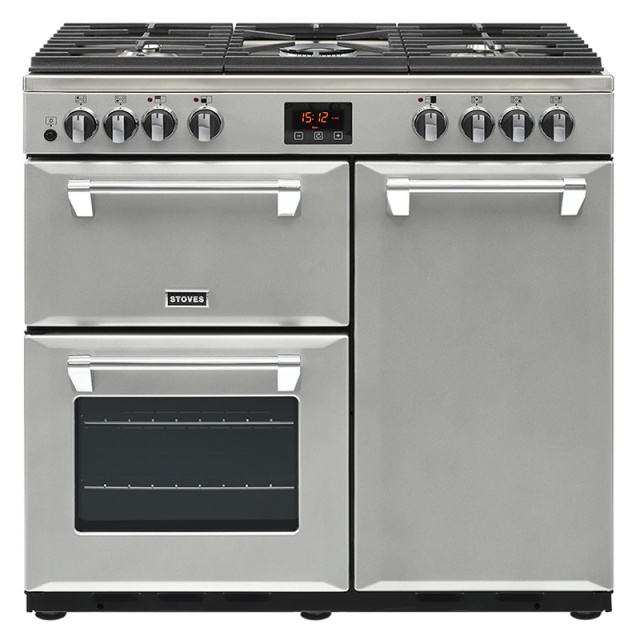 Aragaz pe gaz Ellingwood 900DFT cu 5 arzatoare multiple cuptoare