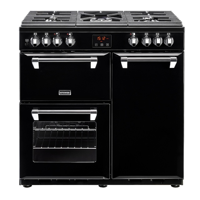 Aragaz pe gaz Ellingwood 900DFT cu 5 arzatoare multiple cuptoare