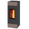 Sobă Caminetti Montegrappa TILE EVO NP10 cu pelete cu aer cald ventilat de 10 kw