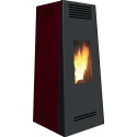Sobă Caminetti Montegrappa TIMBRO EVO NP10 pe peleți cu aer cald ventilat 10 kw) - rosu
