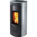 Sobă Caminetti Montegrappa RONDE EVO LI8 pe peleți cu aer cald ventilat cu un coș de fum construit 8 kw