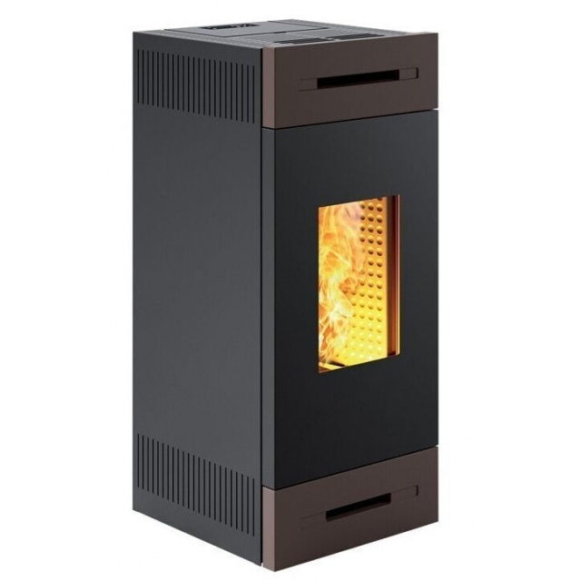 Sobă Caminetti Montegrappa TILE M MX16 cu pelete ermetice ventilate și conduse cu 3 ventilatoare
