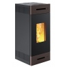 Sobă Caminetti Montegrappa TILE M MX16 cu pelete ermetice ventilate și conduse cu 3 ventilatoare
