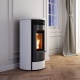 Sobă Caminetti Montegrappa EVOCA EVO NC8 cu peleți cu aer cald ventilat, cu ieșire de fum coaxială de 8 kw