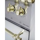 Aragaz Lofra Dolcevita RRD156MFT+MFT/AEOV, 150x60cm, gaz+inductie, 7 arzatoare, grill, rotisor, timer, cuptor dublu, rosu