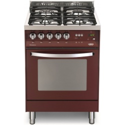 Aragaz Lofra Rainbow PR66MFT/C, gaz, 60*60cm, 4 arzatoare, grill electric, timer, aprindere electronica, rosu