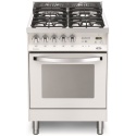 Aragaz Lofra Rainbow PBP66GVT/C, gaz, 60x60cm, 4 arzatoare, grill electric, timer, cuptor gaz, aprindere electronica, alb