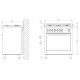 Aragaz Lofra RBI66MFT/CI, 60x60 cm, gaz, 4 arzatoare, grill, aprindere electronica, timer, crem